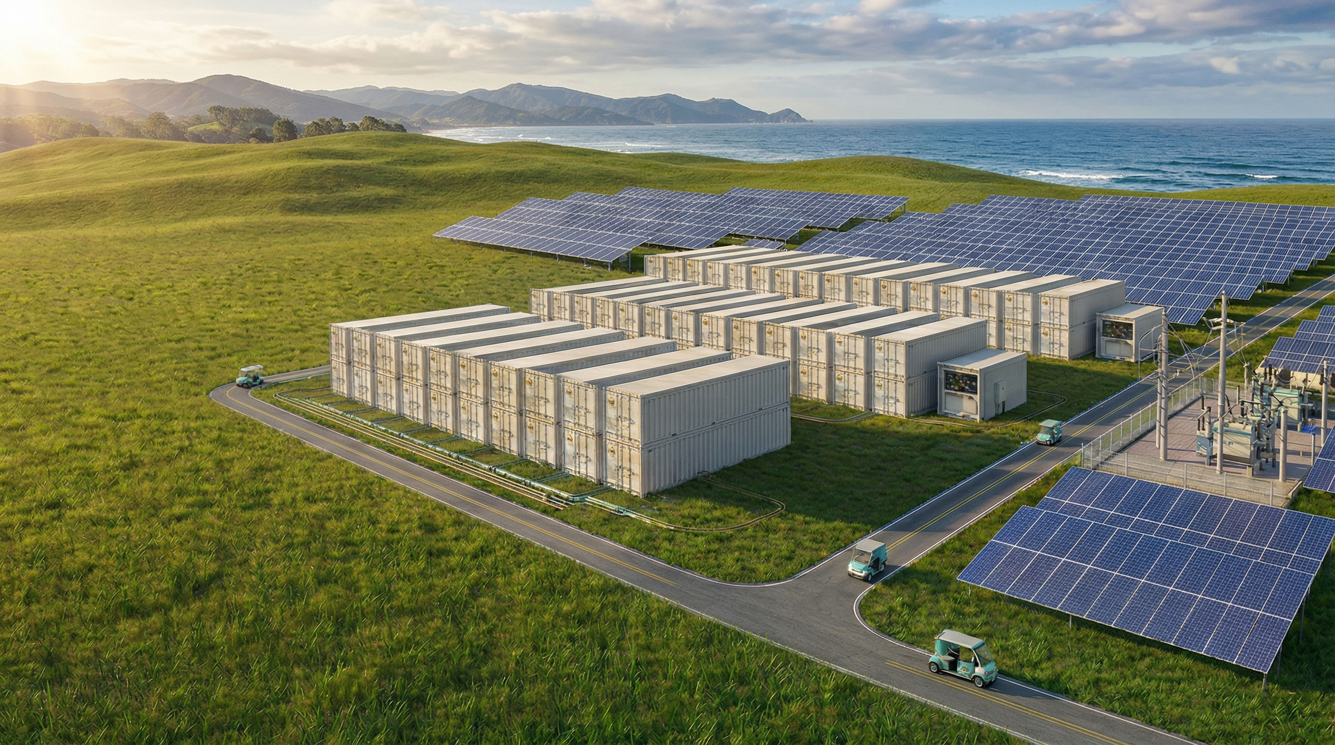 Green Energy Storage Facility Landscape